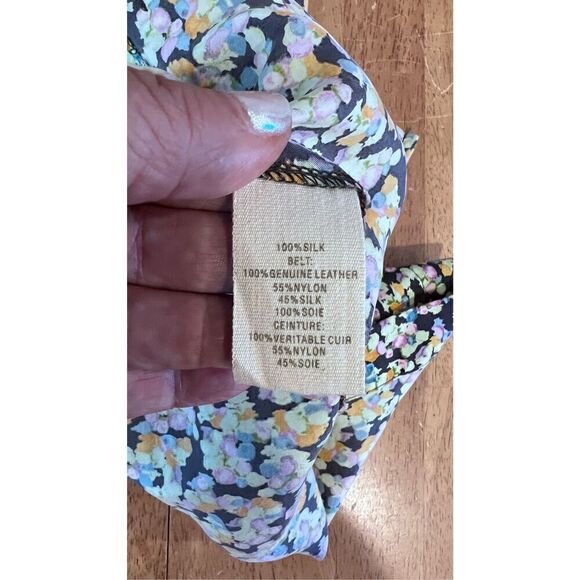 ELIZABETH & JAMES SHORT FLORAL SILK SKIRT WOMENS SZ 0/2 - Picture 7 of 9